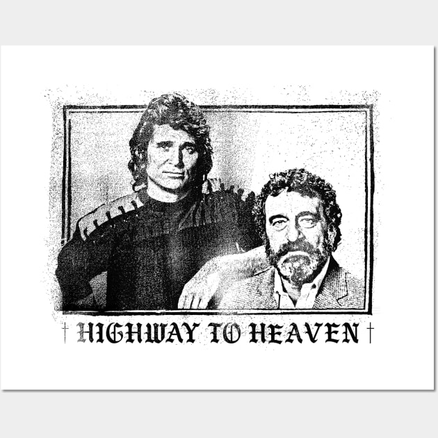 Highway to Heaven // 80s Retro Vintage Look Design Wall Art by DankFutura
